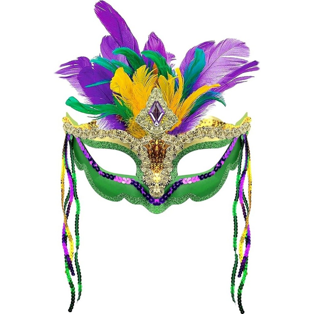 Mardi Gras Mask Set with Earings NEW